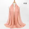 2021 Women Pearl Bubble Chiffon scarf Head hijab wrap full cover-up shawls foulard femme headscarf crinkle muslim hijabs stole