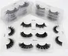 3D Mink rzęsy Fałszywe rzęsy Handmade Fuax Norek Fake Eye Lash Extension Miękkie Grube Naturalne Spojrzenie Długie Wielokrotnego użytku Rzęsy Crisscross Wispy Fluffy Eyelash 12 Styles