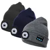 Bonnet d'hiver pour femmes et hommes, chapeau tricoté avec musique, Bluetooth, LED, lampe de poche, casquette de sport de plein air, escalade, Camping, casquettes chaudes