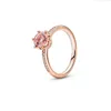 925 Sterling Silver damski pierścionek z brylantem luksusowy projektant pierścionek biżuteria różowe złoto miłość obrączki ślubne dla kobiet