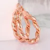 18K Vergulde Rose Plates Woman Hoop Oorbellen Mode Party Sieraden Verjaardag Geschenken Topkwaliteit