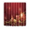 Xmas Tree Snowman Shower Curtains Set Polyester Fabric Bath Screens Waterproof Bathing Curtain For Christmas Gifts Bathroom Decor