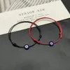 2 pcs Flat Blue Evil Eye Women Men Handmade Lucky Bracelet Girl Adjustable Black Red String Bracelets Femme Fashion Jewelry