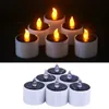 6 peças/lote novo tipo amarelo Flicker Solar Power LED Velas sem chamas LEDA SOLAR LED Nightlight Candle de energia solar 201009