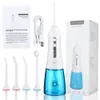 Irrigatore orale Cordless Spazzolino da denti Flosser Impermeabile IPX7 Getto d'acqua portatile Serbatoio da 300 ML Cura dei denti Spazzola per denti Pulitore nave libera