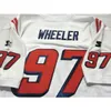 Chen37 Goodjob Men football # 97 MARK WHEELER Game Worn RETRO Jersey avec Team Men College Jersey Taille S-5XL ou personnalisé n'importe quel nom ou numéro de maillot