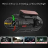 Voiture dvr voiture HD DVR double lentille 1080P enregistreur de conduite Visible la nuit dans la voiture affichage clair double caméra Dash Cam