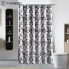 Rideaux de douche Rideau imperméable Mosaïque Impression Salle de bain Polyester Tissu décoratif