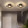 Moderne LED-Deckenleuchten für Flur, Eingang, Balkon, rund, schwarz/goldene Form, Eisenbeleuchtung, Tropfen-Plafonnier, Luminaria