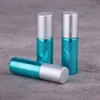 50Pcs/Lot 5ml Essential oil roll-on bottle Perfume Matte silver cover mini Refillable Perfume Bottle Small sample