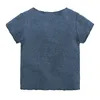 Enfant en bas âge filles T-shirts enfants à manches courtes couleurs unies hauts bonbons couleurs bébé hauts enfants loisirs vêtements Ropa Bebe adolescents vêtements