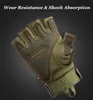 Combat Fingerless Half Finger Tactical Army Gloves Militär Polis Utomhus Sport Knuckle Glove