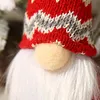 Noel Süslemeleri Sevimli Şapka Gnomes Süsler Nordic Stil Örme Uzun Bıyık Yılı Dekor için