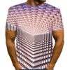 Camisetas masculinas impressam 3D Casual Camiseta de manga curta Homens Harajuku Streetwear Tshirt