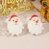 Mulheres bonito desenhos animados natal orelha prisionos moda plástico resina snowman santa claus studs brincos festa jóias presentes