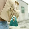 NEWRainbow Pendant Key Chain Arts And Crafts Bohemian Tassels Bag Keying Fashion Colorful Decoration CCA10120