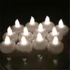 Cool White Not Flimer Floating Candles 12 Pieces, Water Resistant Candele, Special Velas Decorativa, Mini LED Battery Candles