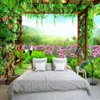 3D wallpaper fresco uva estante scenery scenery walllpapers 3d fundo tv fundo bonito paisagem murais
