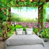 3d tapete frische traue blume stehen landschaft wallbläuche 3d fernseher hintergrund wand schöne landschaftswandlungen