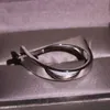 Anello zirconio bianco di alta qualità Autentico ondata geometrica anelli di dito regolabili per le donne Gioielli di gioielli di fidanzamento Q071408511