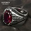 d 925 Silver Rings Luxury Turkish Jewellery For Men And Women With Zircon Stone Retro Vintage In Fijne Sieraden 211217