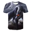 T-shirts masculins 2021 T-shirt à manches courtes Monster Round cou 3d Top imprimé Casual Fashion Cool et confortable Tiger