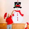 50x100cm DIY sentiu boneco de neve Jogo de natal conjunto Feliz Natal decoração para casa presentes Xmas crianças brinquedos Navidad Ano Novo 2021 201017