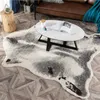 large size 170x220cm cow Leopard Badger ZebraPrinted Cowhide faux skin leather NonSlip Antiskid Mat Carpet for living room 210928