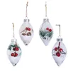 Party Decoration 4PC Christmas Waterdrop Shape Ornament Xmas Tree Door Wall Hanging Favor
