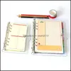 ノートメモ帳の供給オフィススクールビジネスIndustrialNotePads A7 A7 A5 A5透明ルーズリーフバインダーノートインデックスページマットERスピリット