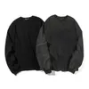 Hip Hop Washed Distressed Sweatshirts Pullover Ninja Sleeve Oversized Mens Hoodies Fall/winter Side Zippers Sweatshirt C0607