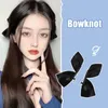 Saç klipsleri barrettes bowknot saç tokası kadınlar için 1 çift Kore tarzı sevimli yan klip, kumaş başlıkları ile şekillendirme dekor aksesuarları