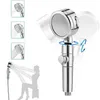 3 Mode Bath Shower Adjustable Jetting Ionic All Metal High Pressure Handheld Shower Head Filter Rotating Shower SPA Nozzle H1209