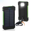 Portable Solar Power Bank 20000MAH Wodoodporna Zewnętrzna bateria Backup PowerBank 20000 MAH Telefon Ładowarka LED Porover Bank dla iPhone Universal