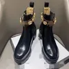 Stiefeletten mit Gürtel Neu kommen Mode-Luxusstiefel aus echtem Leder an Designerstiefel Größe 35-40 Modell SD02 m1103