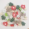 Boże Narodzenie drewniane klipy party dekoracji fotografii klip ścienny DIY ozdoby dekoracje do domu dla dzieci prezent