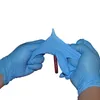 Tozsuz tek kullanımlık lateks eldiven mavi gıda işleme su geçirmez asidine tek kullanımlık lateks eldiven 50 çift