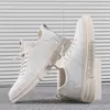 5 CM Lift Lederen Schoenen Mannen Casual Sneakers Misalwa White Black Stylish Lift Schoenen Hoogte Toename 211014