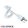US Plug Power-kabel Corded Electric met ingebouwde op Off-switch, Geïntegreerde LED-buis Power Wire Cable Extender - White