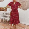 Ladies Bohemian Leopard Print Shirt Dress Donna Casual Midi Holiday Summer Dress Donna A-line Loose Women Beach Dress Vestidos 210730