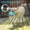 Squeaky Dog Toys Treat for Large Dogs Interactive Puzzle Game Pets Toying Durable Rubber Doggy Birthday Plaything Outdoor Treat-Dispensing Tough Toy Yellow Blue