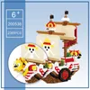 Magnetism 2385pcs+ Thousand Sunny Mini Brick One Piece Pirates Ship Figures 3D Model Anime Micro Building Block Toy For Kids Birthday Gift Q0723