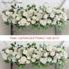 50/100CM DIY Wall Arrangement Supplies Silk Peonies Rose Artificial Flower Row Decor Wedding Iron Arch Backdrop
