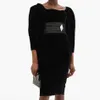 High Quality Winter Fashion Velvet Dress Elegant Long Sleeve Off Shoulder Diamond Celebrity Evening Party Runway 210527