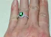 Big Promocja 3ct Real 925 Silver Ring Element Diamond Emerald Gemstone Pierścienie Dla Kobiet Wedding Engagement Jewelry Nowy