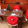 Kerstmis vork mes bestek houder tas zak rode kerstmuts lepel servies opbergtas voor diner tafel decor