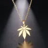 Mode Maple Leaf Shape Pendent Halsband för kvinnor Daglig bärbar Tillbehör Årsdag Tjej Present Trendiga Smycken