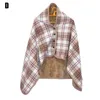 Super Soft Plush Warm Blanket Wearable Oversized Poncho Throw Scarf Cape Shawls