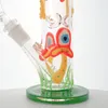 Narguilé 3D Champignon Bong En Verre Lueur Dans L'obscurité Diffuse Downstem Tuyau D'eau Droite Perc Dab Rig 18mm Joint Femelle Avec Bol