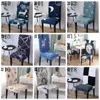 Printed Chair Covers Spandex Elastic Chair Slipcover Modern Removable Kitchen Seat Case Dining Room Office Wedding Banquet Party Supplies BT1172
